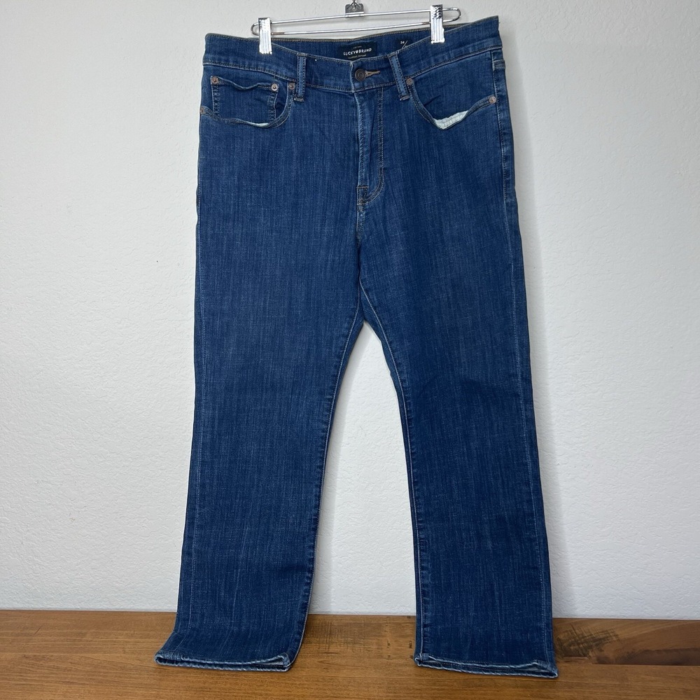 Lucky Brand 121 Slim Jeans Men's Size 34x30 (Actual 34x28) Blue Denim Stretch
